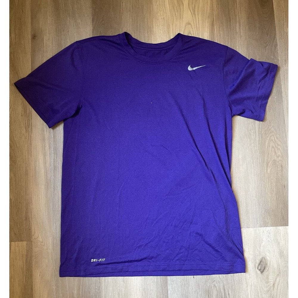 Nike Dri-Fit Purple Round Neck Short Sleeve Top Activewear Womens Size Medium